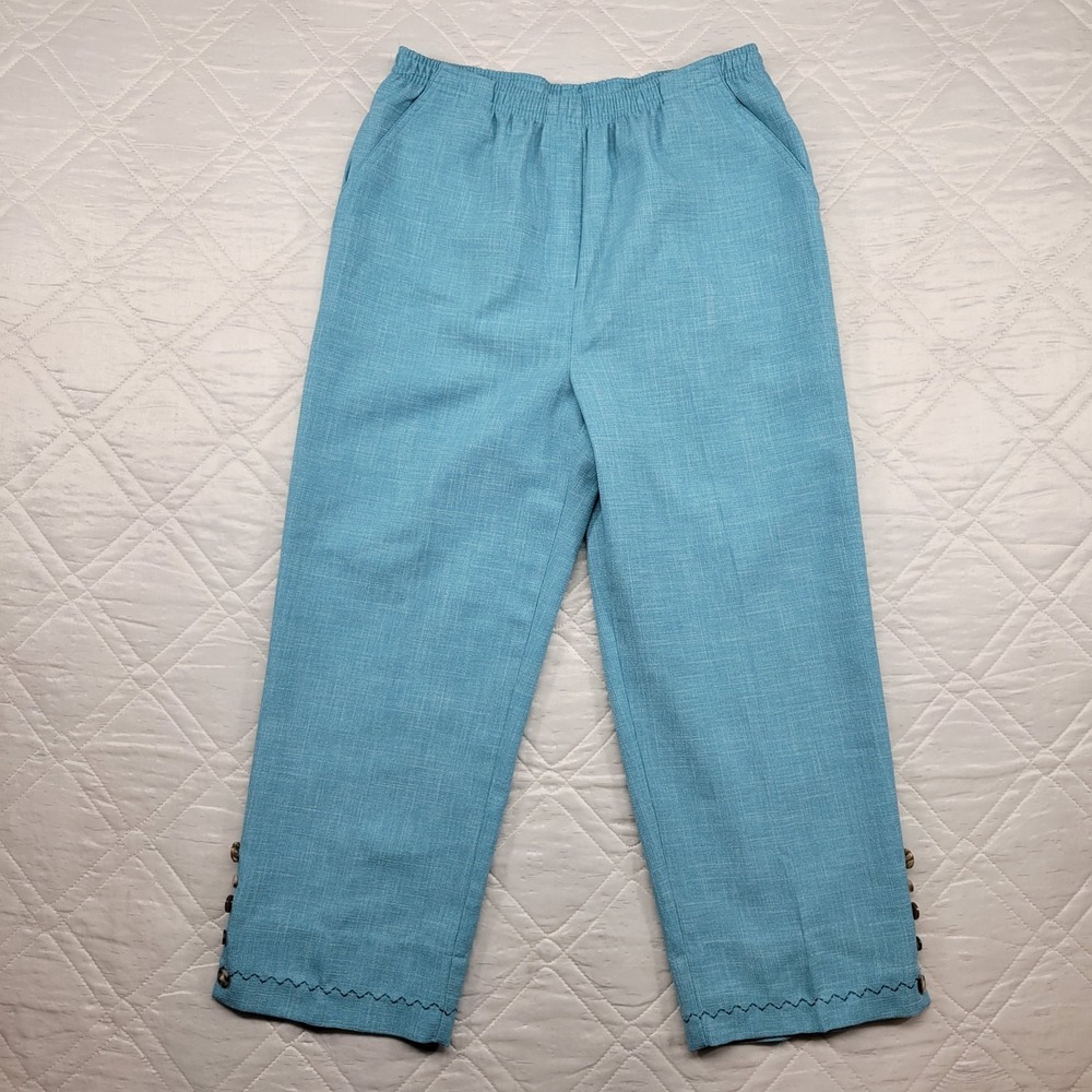 N Touch pull on blue capri pants size S waist 30